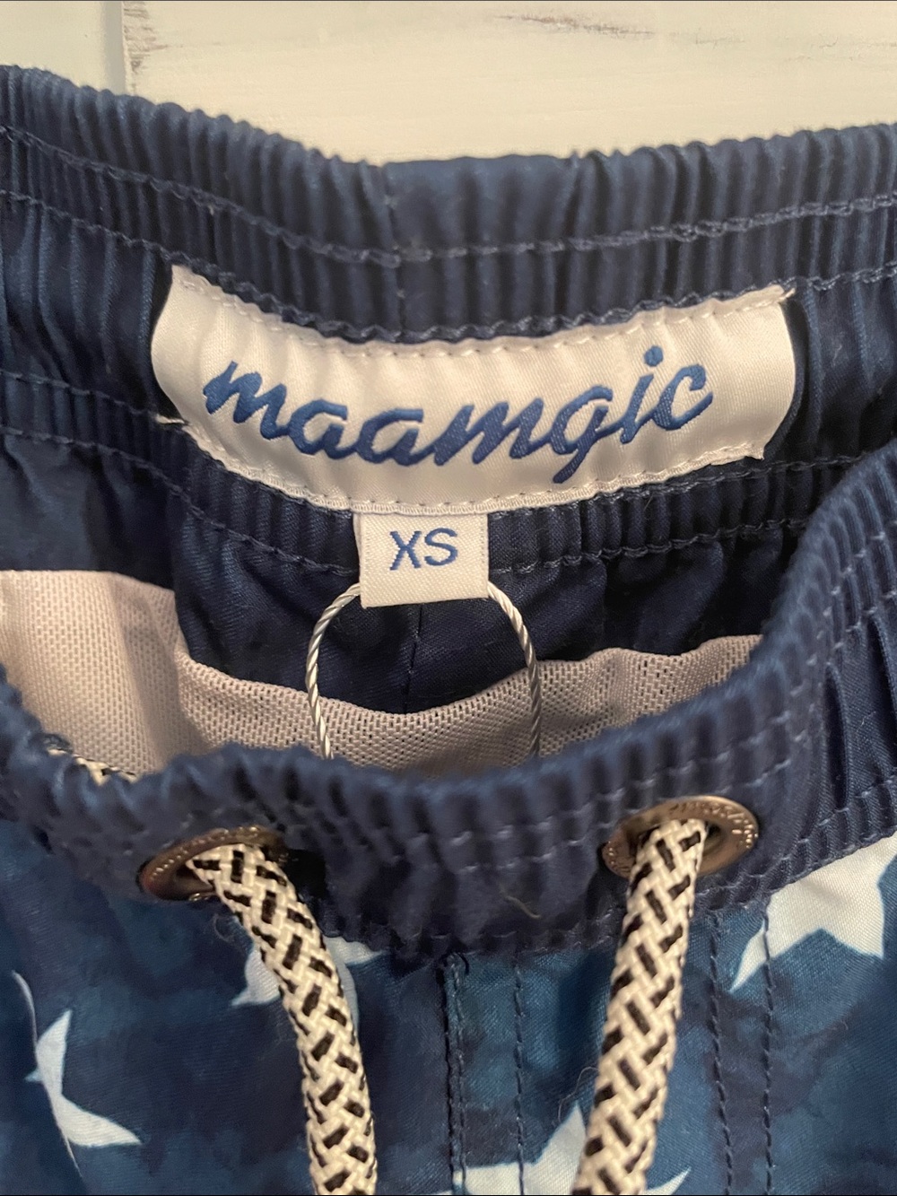 Maamgic Men's American Flag Swim Trunks in Red, White & Blue - Picture 2 of 5